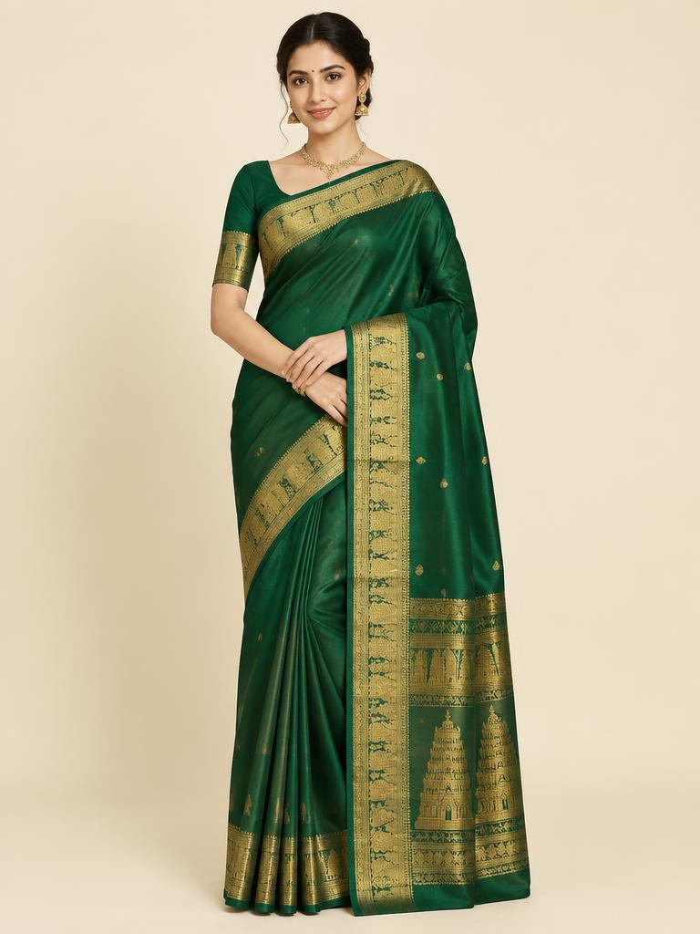 Emerald Kanjivaram Saree