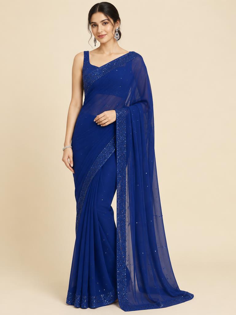 Sapphire Georgette Saree